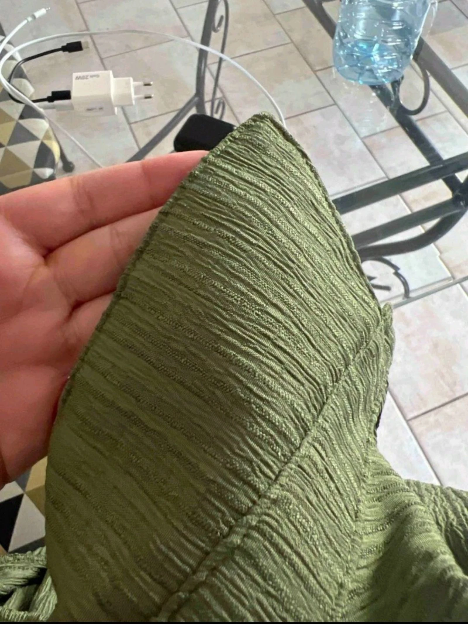 Khaki Green 2-Piece Set - Flowy Pants & Shirt – photo 3